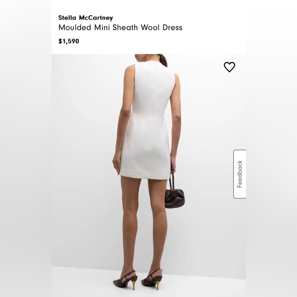 Stella McCartney - Moulded Mini Sheath Wool Dress - Size 0 - Picture 3 of 6